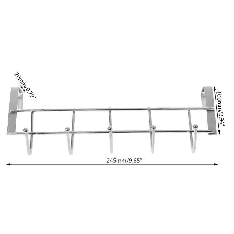 5 крючков над дверью вешалка для одежды шкаф дверная петля держатель Полка Для Дома Ванная комната Кухня