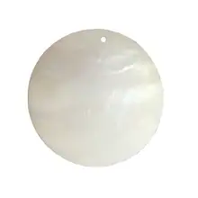 60 мм 20 шт./лот Белый Цвет бусины из натуральных раковин плоской круглой формы каменные бусины, ювелирные изделия подвески
