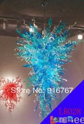 

Big LR028-Free Shipping Best Hand Blown Murano Glass Blue Pendant Light