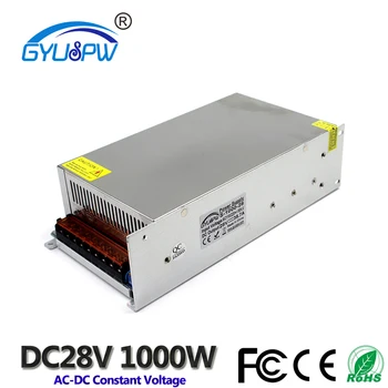 

Regulated Switching power supply 28v 35.7A 1000w ac to dc converter DC28V driver 220V 110v AC-DC SMPS For Led Light CCTV Stepper
