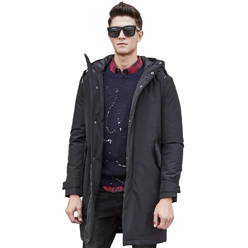 

New Fashion Long thicken winter Jacket men brand clothing male cotton winter coat New top Quality black down Parkas men