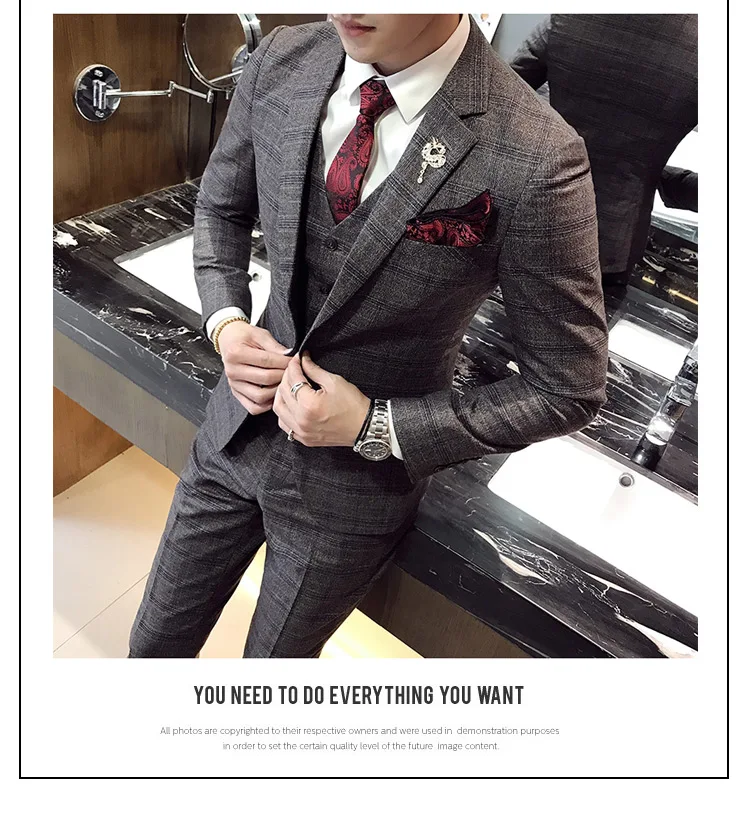 Men's plaid suit
