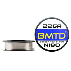 BMTD 10 м/рулон Ni80 электронная сигарета нагревательная проволока 20ga-32ga для RDA RTA распылитель для DIY предварительно построенной катушки