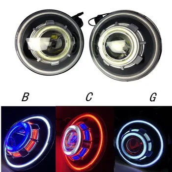 

2pcs-DOT Approved 7 Inch 35W Round Demon Eye LED Projectors Headlights with Angel Halos for Jeep Wrangler JK 07-17 (B)