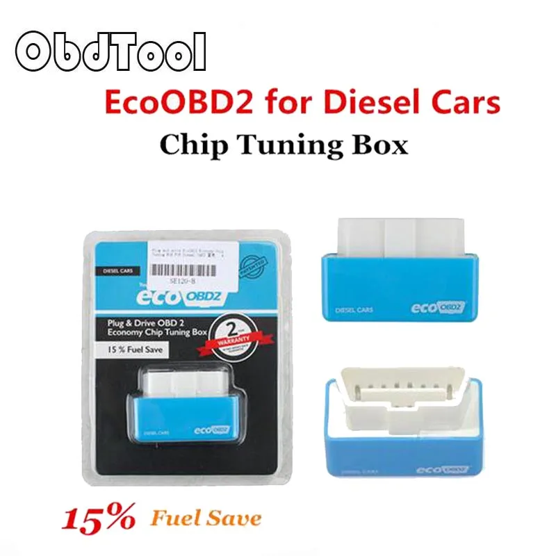 

OBDTOOL Economy EcoOBD2 Chip Tuning Box Blue 15% Fuel Save Eco OBD2 For Diesel Cars More Power & Torque Eco OBD Diesel Interface