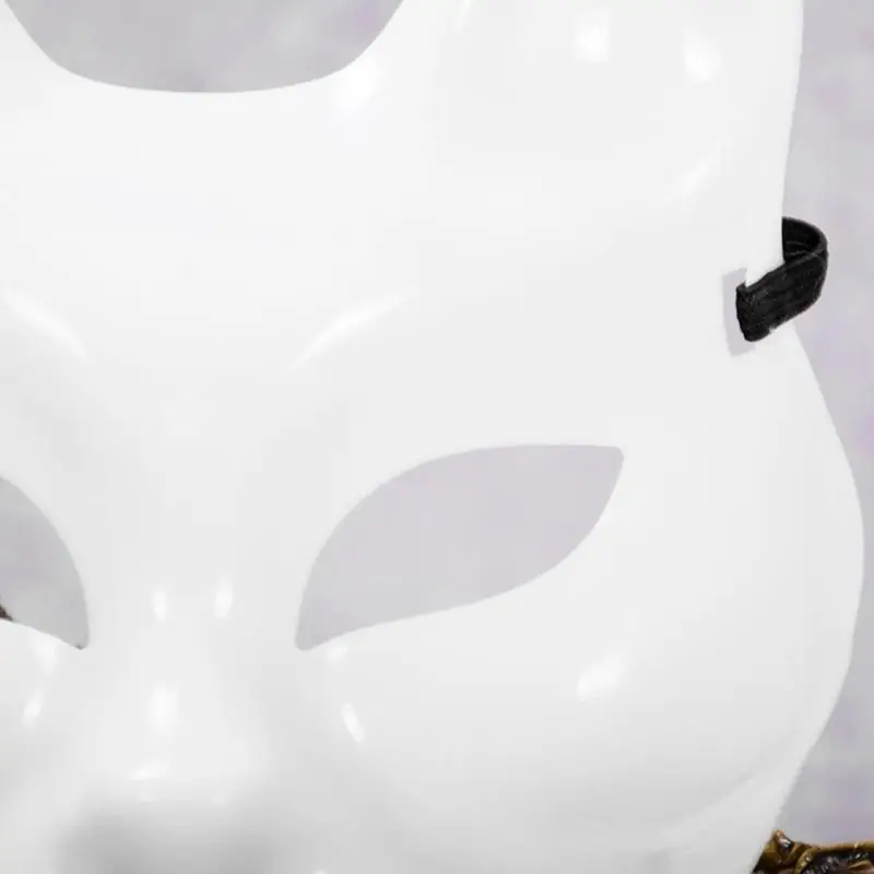 Пустая Лисичка косплей с маской для лица украшение Сделай Сам костюм ручной работы праздничное украшения для косплея неокрашенные сексуальные женские вечерние маскарадные маски