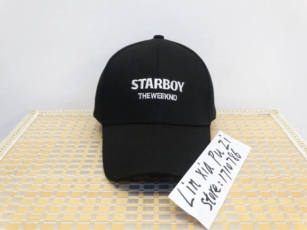 

XO Custom black Unstructured Dad Hat Cap The Weeknd Abel New Popular Fashion Baseball Dad Hat Starboy Cap