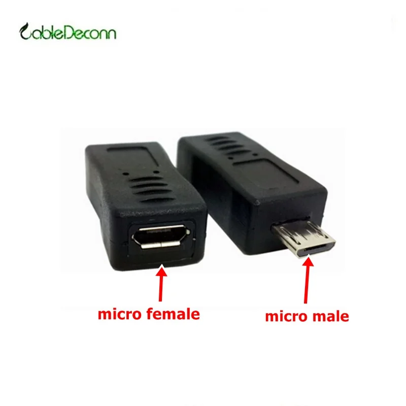 

CableDeconn Micro USB Male To Micro USB Female 180 Degree Extension Adapter