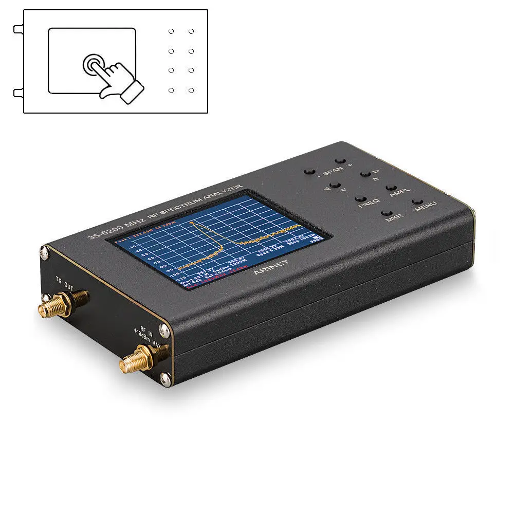 

Portable RF Spectrum Analyzer Arinst Spectrum Explorer SSA-TG R2 with tracking generator 6.2 GHz