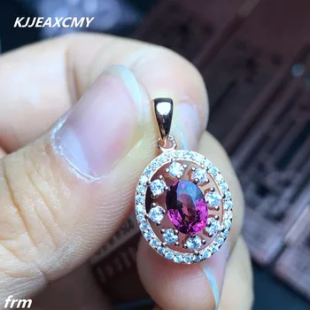 

KJJEAXCMY boutique jewelry,925 sterling silver inlaid natural magnesium aluminum garnet female pendant to send necklace