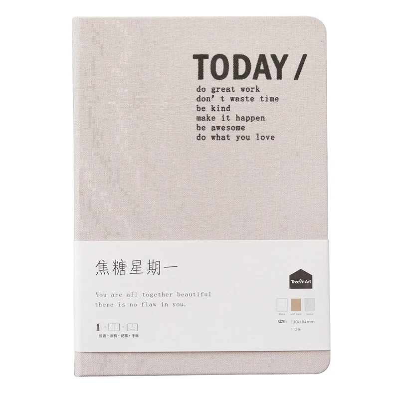 

A5 Creative cloth hardcover notebook blank box notepad painting graffiti DIY hand book stationery