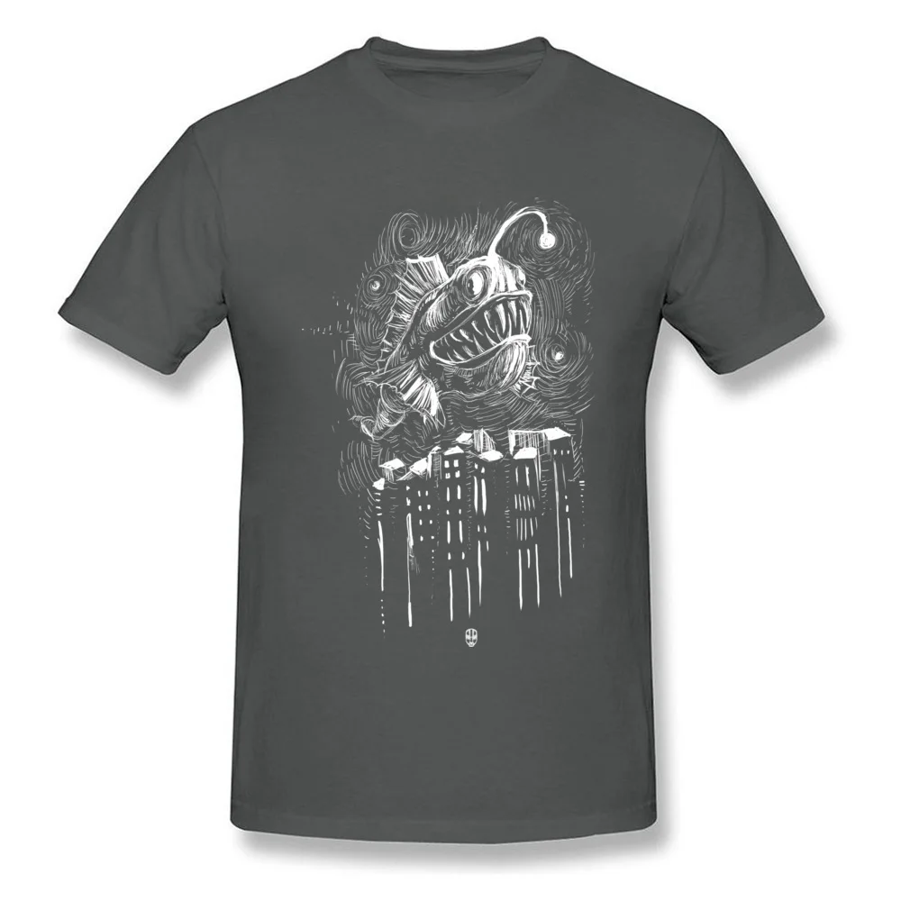Normal Underwater City Printing Short Sleeve VALENTINE DAY Tops Tees Newest O-Neck Pure Cotton T-Shirt Men T-shirts Underwater City carbon