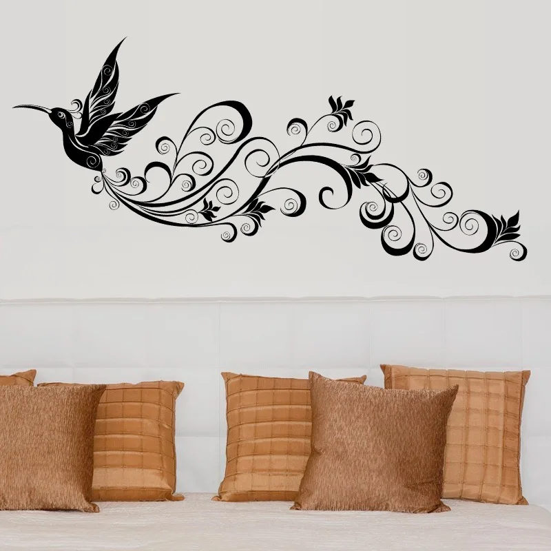 Новая красивая черная Летающая Птица Наклейка на стену для детской комнаты спальни гостиной Наклейки для декора комнаты ПВХ стикер на стену s