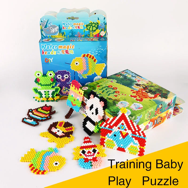 

3D DIY Beads Animal Fruit Water Sticky Beads Perlen Puzzles Toys Set Puzzle Educational Magic Beads Kids Toys beads