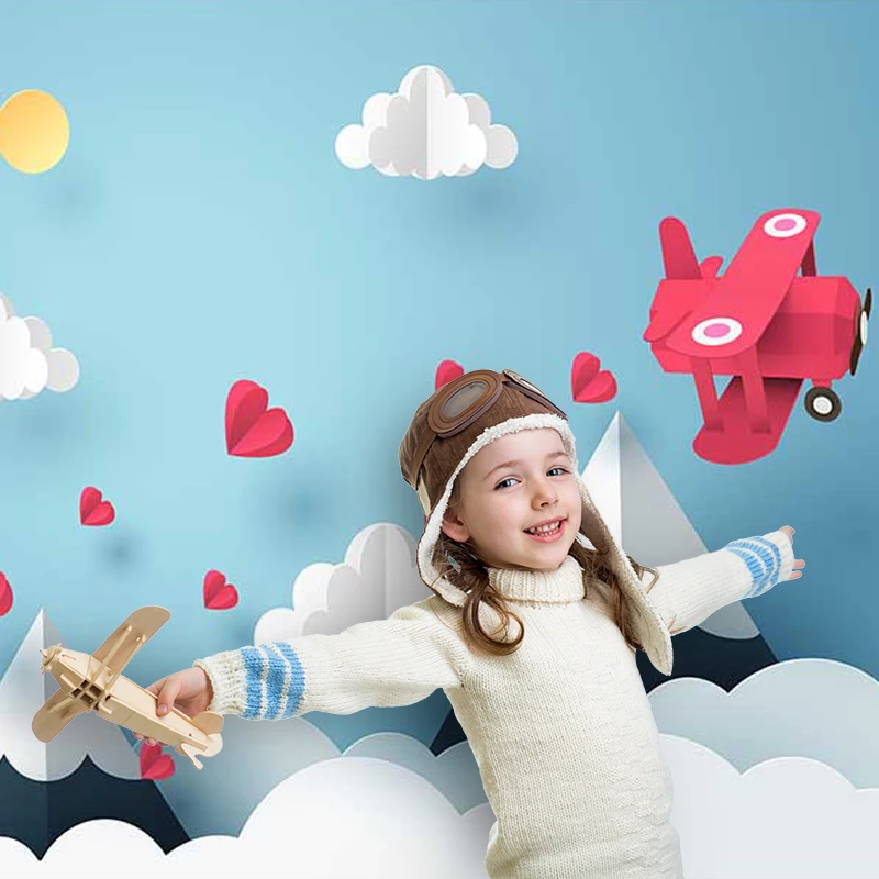 Фон для фотосъемки Allenjoy День Святого Валентина самолёт Гора любовь сердца