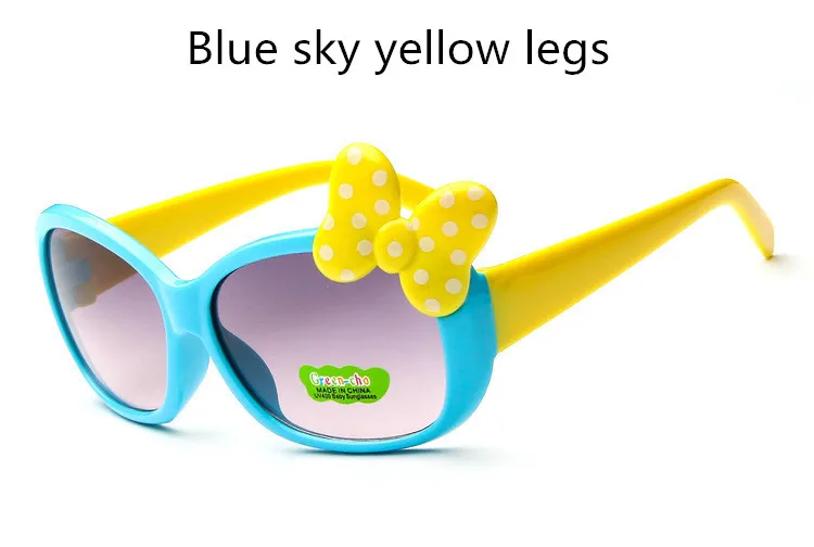 Новая обувь для мужчин и женщин детей солнцезащитные очки для женщин, с бантом, для детей, овальные очки Классический роскошного фирменного дизайна; UV400 круглые солнцезащитные очки