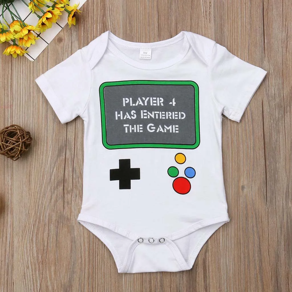 

Toddler Girls Boys Rompers Letter Printed Tops New Born Clothes Summer Baby Boy Romper 2019 Baby Onesies Newborn