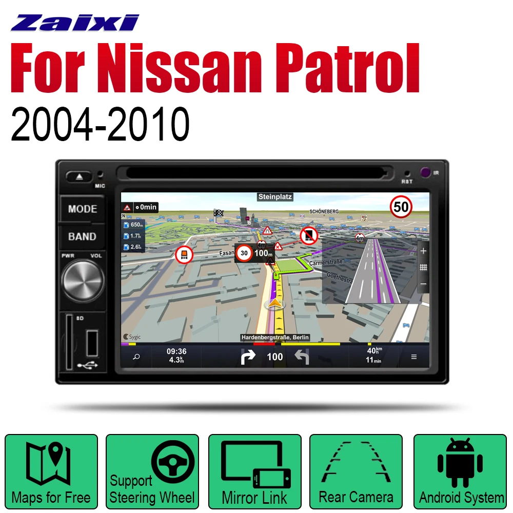 

Auto DVD Player GPS Navigation For Nissan Patrol 2004~2010 Car Android Multimedia System HD Screen Radio Stereo Head Unit