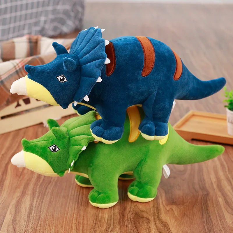 Мультфильм Динозавр плюшевые игрушки Гигантские Трицератопс плюшевые куклы мягкие игрушки для детей мальчиков классические игрушки
