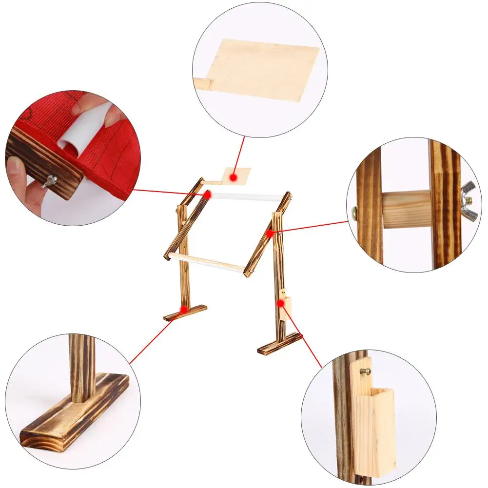 Держатель для вышивки крестом напольный стенд твердый деревянный стеллаж для вышивки крестиком Регулируемая подставка настольная вышивка крестиком Гобеленовая рамка