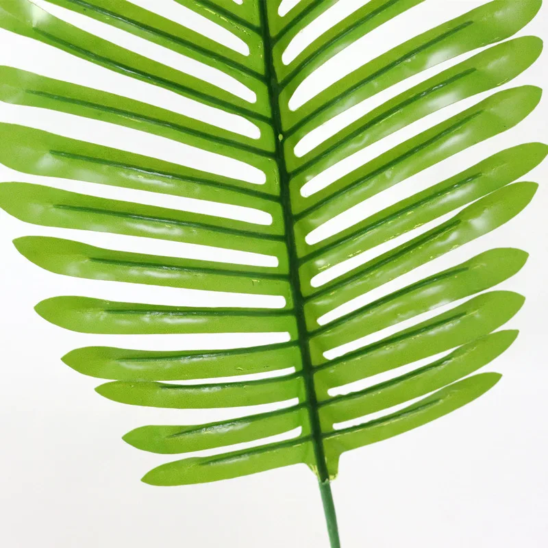 JAROWN Simulation Plants Palm Green Leaf Plastic Leaves Coconut Leaves Flower Arrangement Accessories Wedding Shooting Props (13)