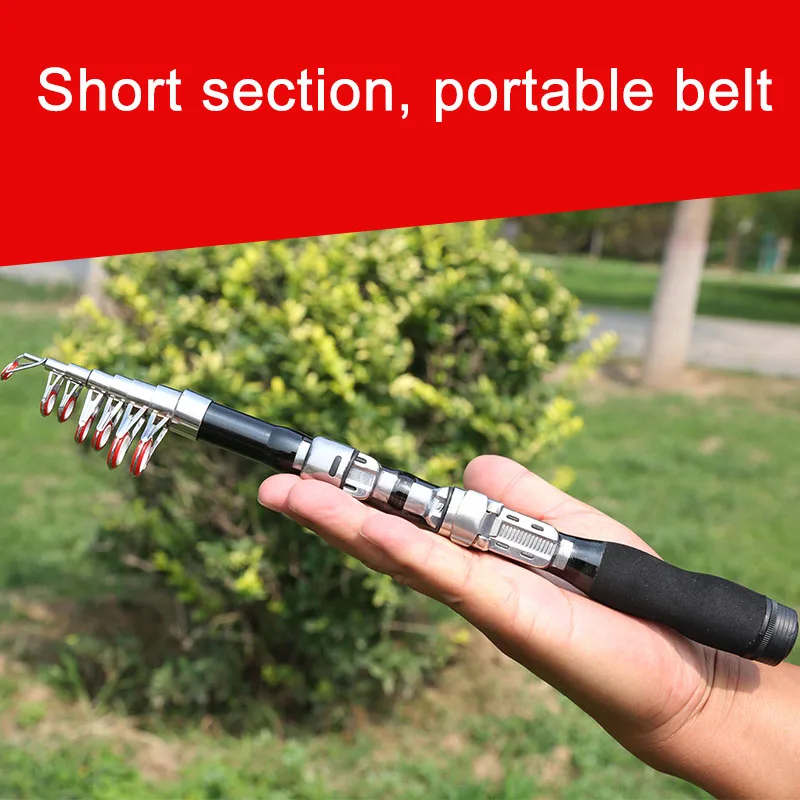 تلسكوبي الصيد قضيب قابل للسحب السفر الغزل بكرة قصبة صيد خشبية EDF88 تلسكوبي الصيد قضيب قابل للسحب السفر الغزل بكرة قصبة صيد خشبية EDF88