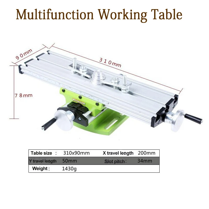 

Miniature precision multifunction Milling Machine Bench Drill Vise Fixture Worktable X Y-axis Adjustment Coordinate Table