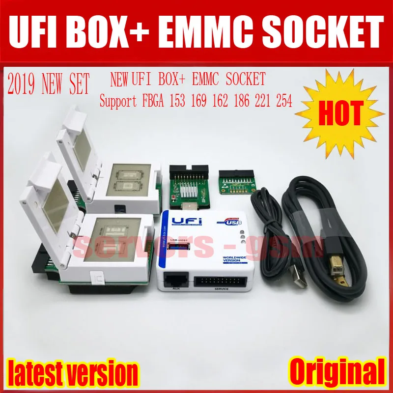 Новый 2019 оригинальный UFI Box полный набор/Ufi коробка поддержка FBGA 153/169/162/186/221/254 Для EMMC услуги инструмент