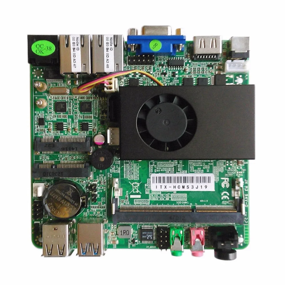 HCIPC ITX HCMS3J19 четырехъядерная Материнская плата Celeron J1900 Nano Встроенная плата|nano itx