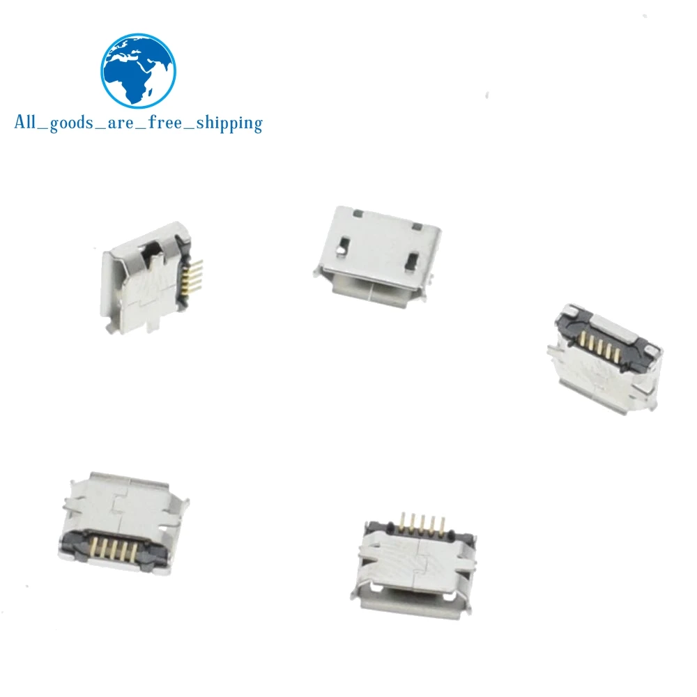 10pcs Micro USB 5P,5-pin Micro USB Jack,5Pins Micro USB Connector A-02