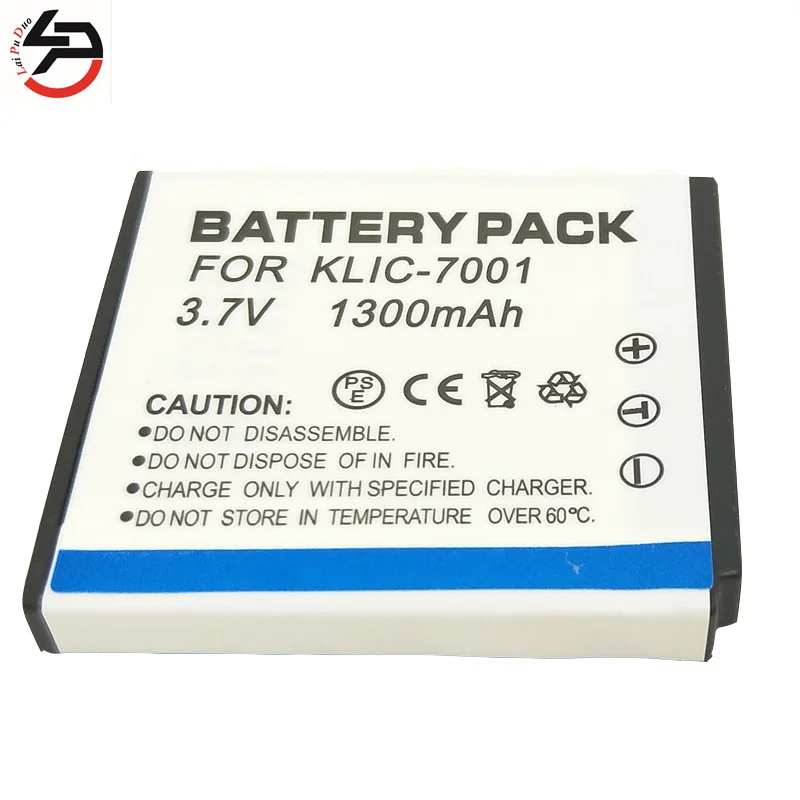 Laipuduo 1300 мАч 100% новая сменная батарея для камеры Kodak KLIC-7001 KLIC 7001 KLIC7001 M340 M341 M863 M893 IS