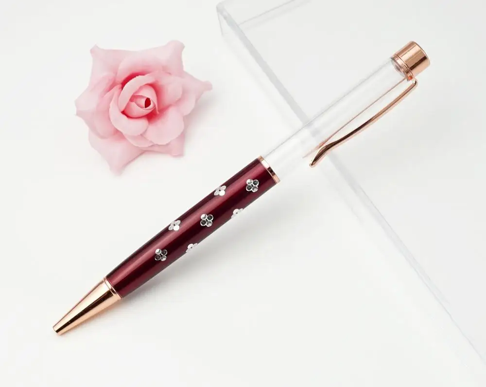 DIY металлическая шариковая ручка свадебный подарок DIY ручка Мода DIY пустая ручка японская подарочная ручка подарок для свадьбы - Цвет: 13 Winered