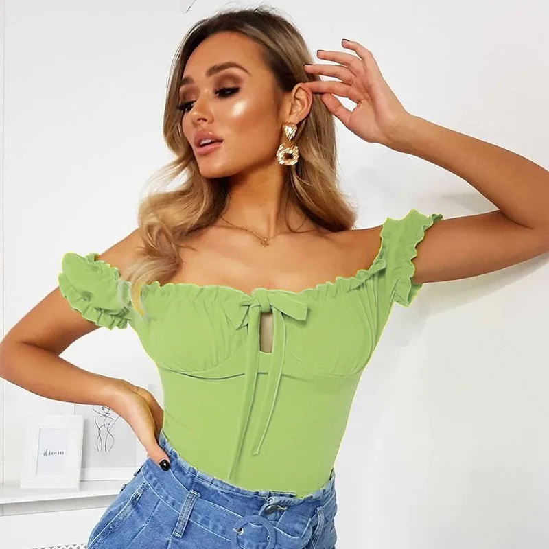 Simenual Sexy Hot Bodycon Jumpsuit Women Off Shoulder Ruched Solid Overalls Ruffles Bandage Casual Fashion Bodysuits Summer 2019 Simenual Sexy Hot Bodycon Jumpsuit Women Off Shoulder Ruched Solid Overalls Ruffles Bandage Casual Fashion Bodysuits Summer 2019