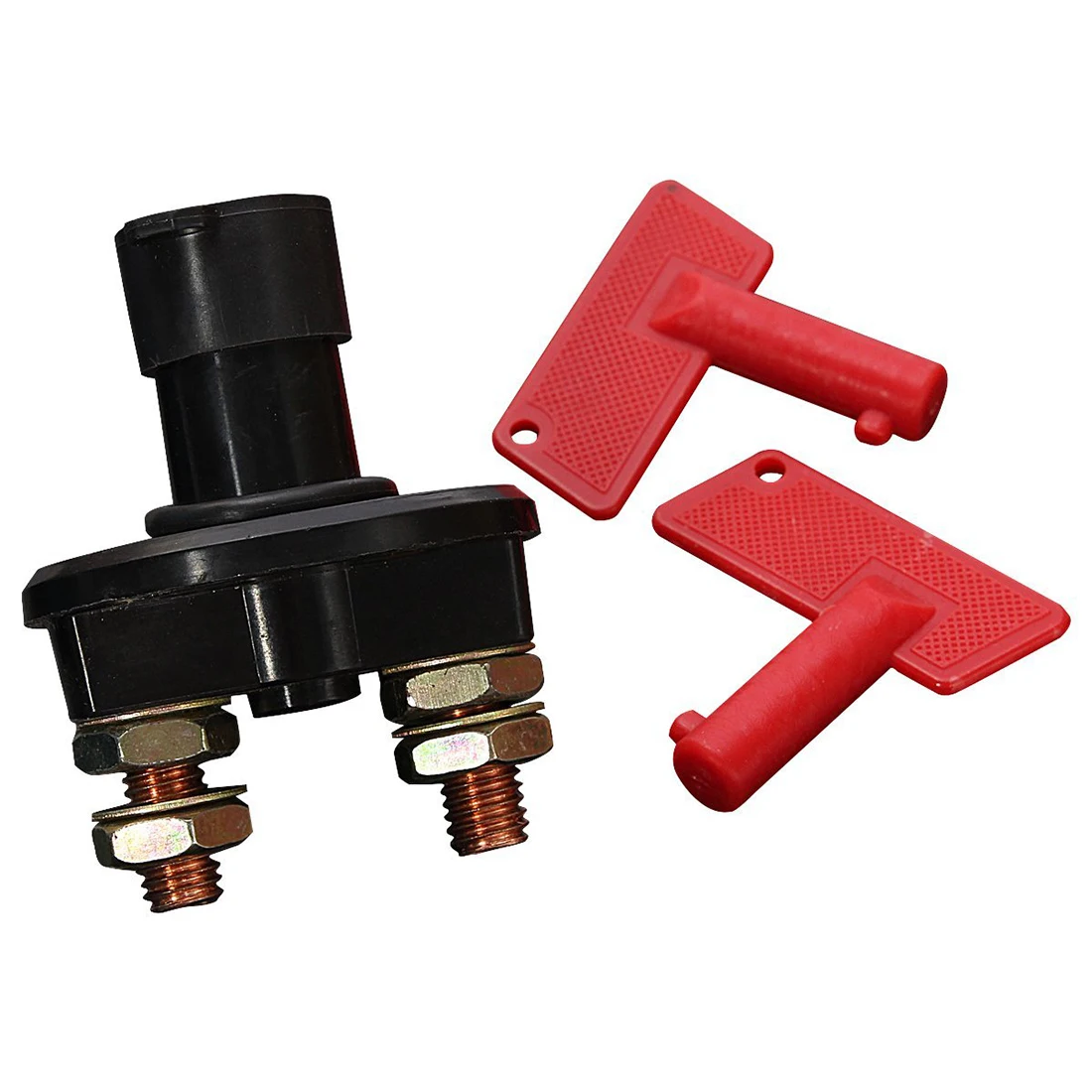 

12V 4 Holes Car Switch Battery Cut Off disconnector Switch Off Power + 2 Keys