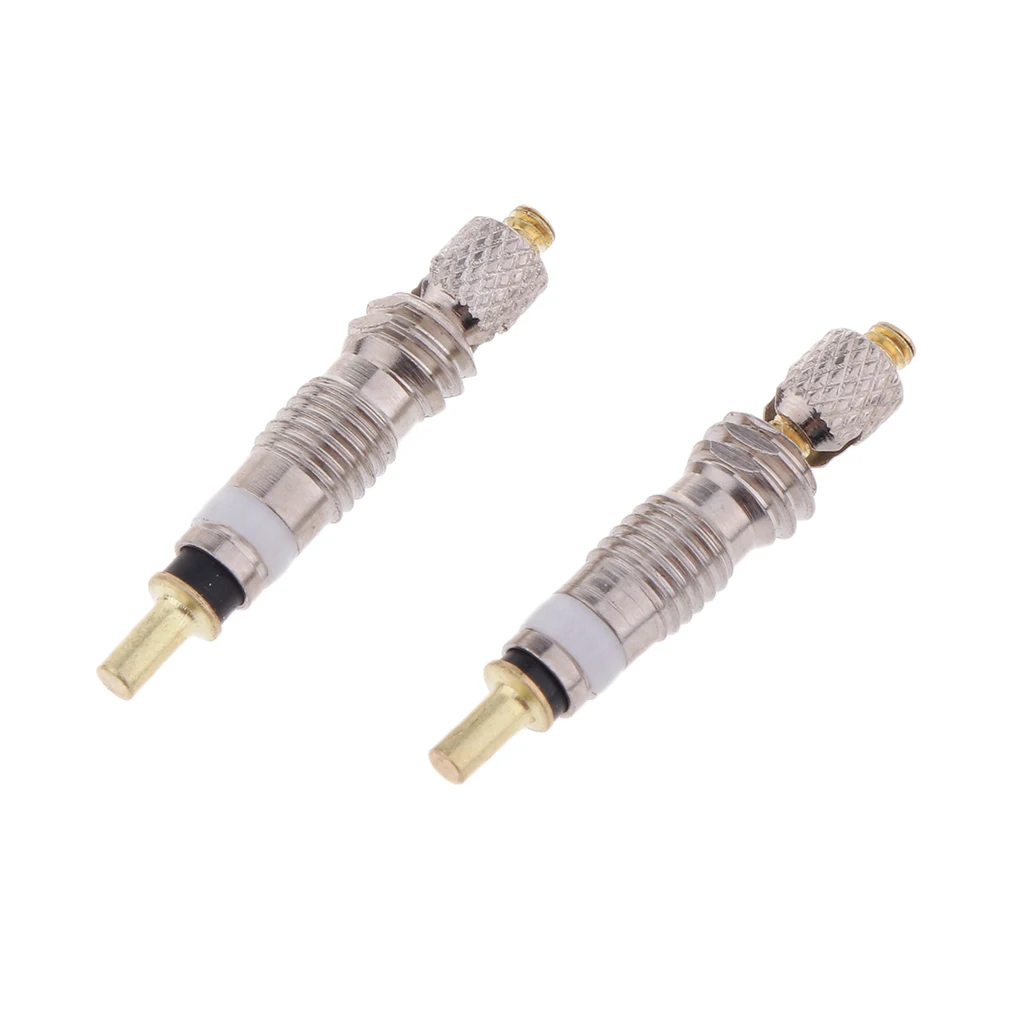 2Pcs Tubeless Presta Valve Core Copper Replacement Parts for Universal Road Bikes and Mountain Bicycles