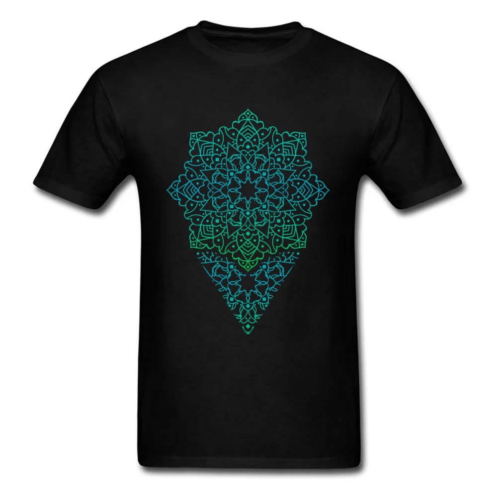balance mandala Normal T Shirts for Men Cotton Fabric April FOOL DAY Tees Funny Tops T Shirt Short Sleeve New Coming Crew Neck balance mandala black