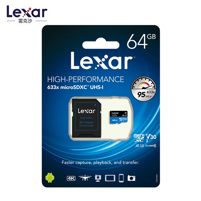 Lexar TF micro sd 16GB 32GB 64GB class10 633x memory SD card 512GB 128GB 256GB max95m/s Nintendo switch For USB3.0 Card Reader