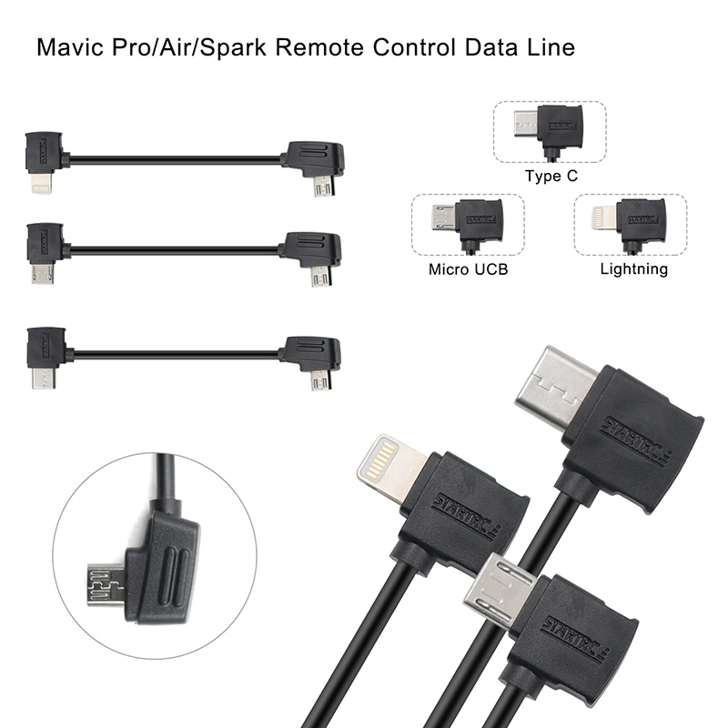 Micro Usb Untuk Lightning Ke Usb Mikro Tipe C Kabel Data Untuk Dji Mavic Air Mavic Mini Controller Iphone Ipad Samsung Tablet Ios Chargers Aliexpress