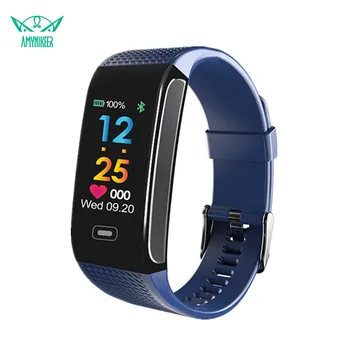 

AMYNIKEER smart bracelet CK18S fitness bracelet tracker pedometer bracelet heart rate blood pressure smart watch Bluetooth band