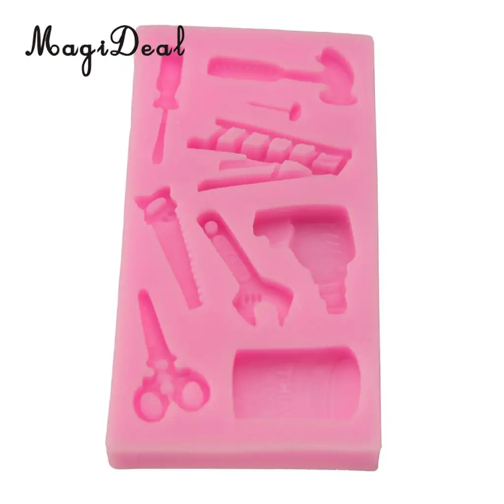 Silicone DIY Novelty Electrician Hardware Tools Fondant Cake Molds Candy Chocolate Decorating Mould Kitchen Baking Tool