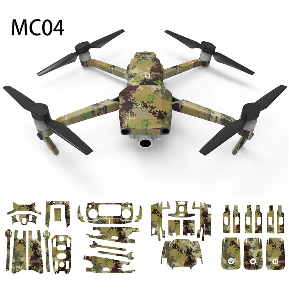 Полный набор кожных наклеек для DJI Mavic 2 Pro Zoom Camouflage наклейка Дрон корпус РУКА батарея пульт дистанционного управления наклейки