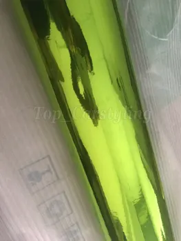 

1.52x20m stretchble chrome mirror LEMON Vinyl wrap chrome car wrap flexible Full union Vehicle covering size 4.98x66ft/roll