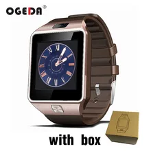 Ogeda dz09 masculino relógio inteligente digital esporte relógio de pulso suporte tf sim resposta chamada com rastreador fitness smartwatch homem(China)