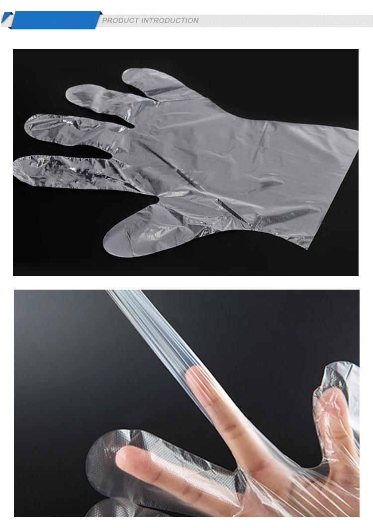 100pcs Disposable Gloves Disposable Plastic Gloves Beauty Salon Thickening Catering Food Grade