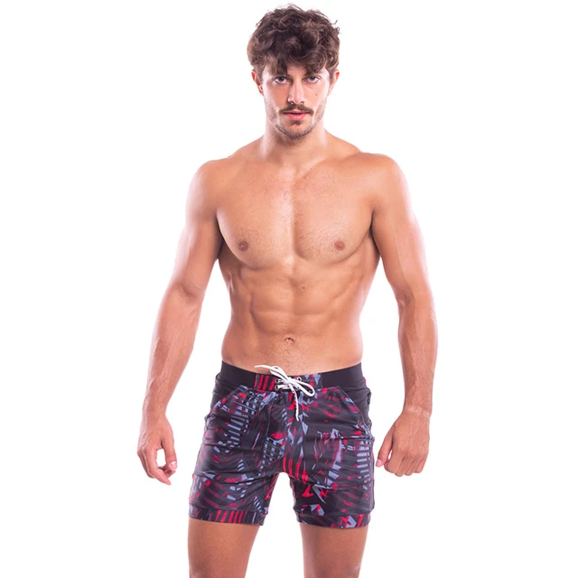 Taddlee sunga masculina sexy de natação boxer cueca acolchoada interna WJ,  Preto, Small 