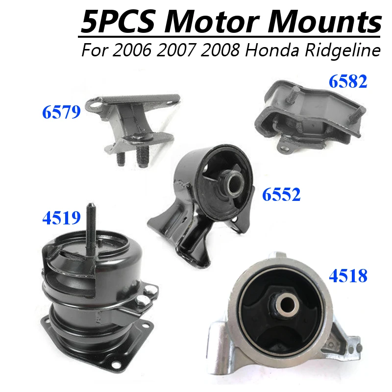 

5pcs FWD AWD Motor Mounts Fit 2006 2007 2008 For Honda Ridgeline 3Engines 2 Transmission Mounts