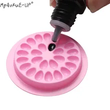 Одноразовый клей-держатель для ресниц в форме цветка, клей-поддон, прокладка для клея, пластиковые клеевые подушечки, подставка для наращивания ресниц