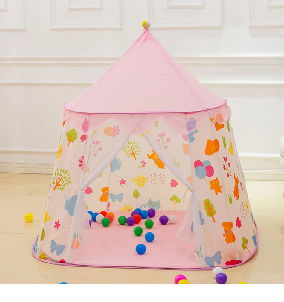 Портативная палатка принцессы, подарок, Детская Крытая палатка teepee для детей, детский игровой домик Tipi Enfant Ball Playhouse Tenda Infantil