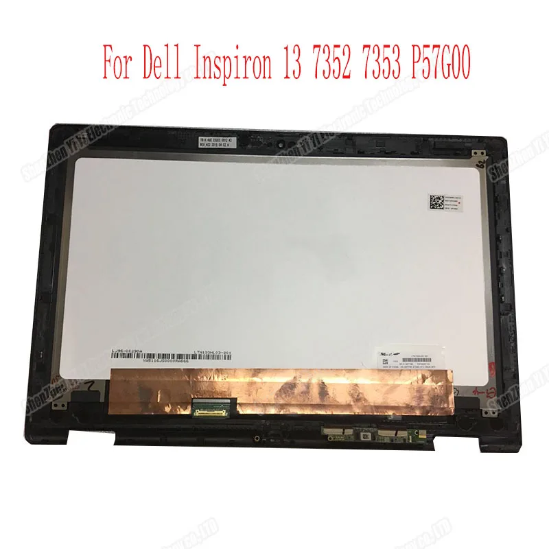 

13.3'' For Dell Inspiron 13 7352 7353 P57G001 Full IPS LCD Display Screen Touch Glass Digitizer Panel Assembly+Frame Replacement