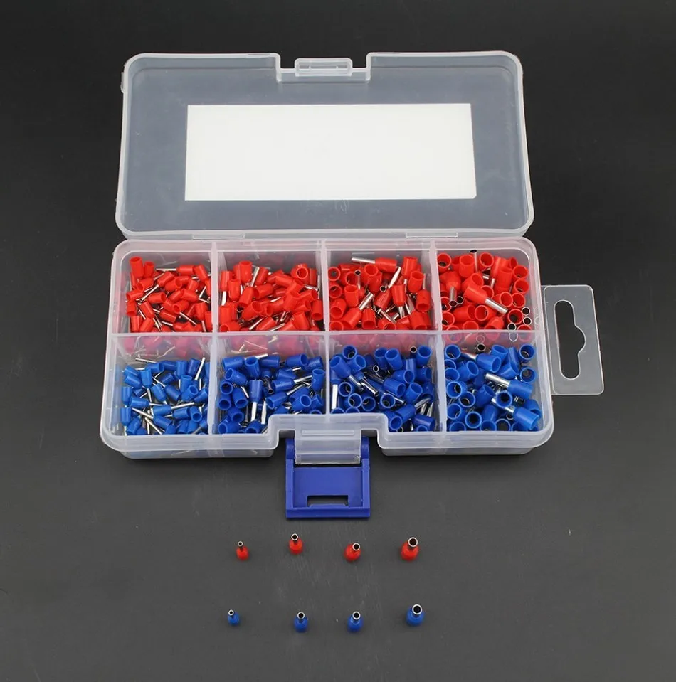 

Free shipping 400pcs Copper Crimp Connector Insulated Cord Pin End Terminal Ferrules kit set Wire terminals connector